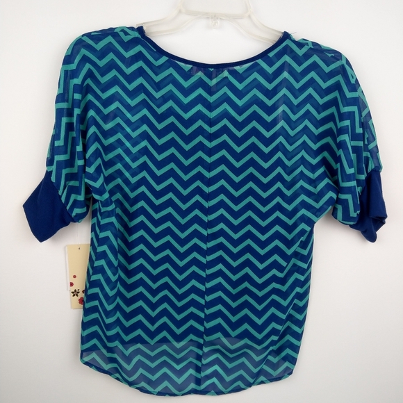 Speechless sheer blouse, Size M - Picture 2 of 6